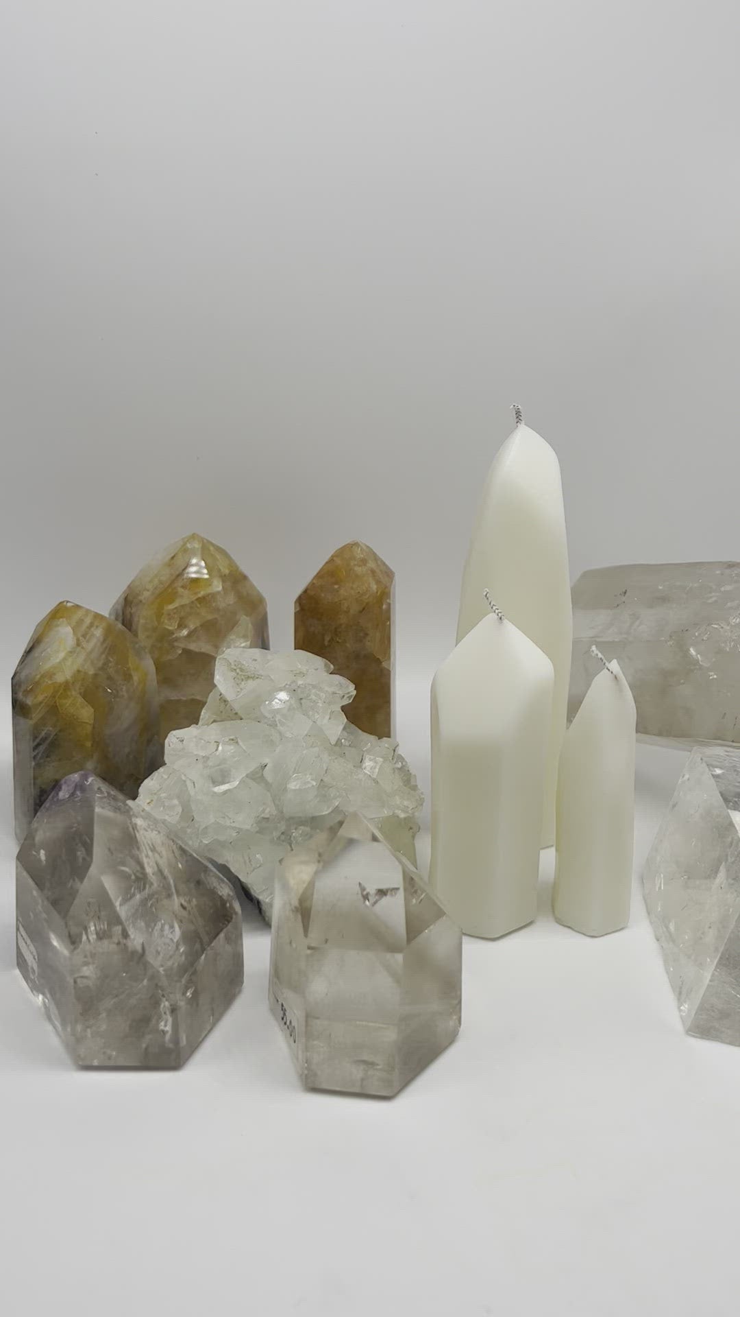 Pack Of 3 Rock Crystal Candle