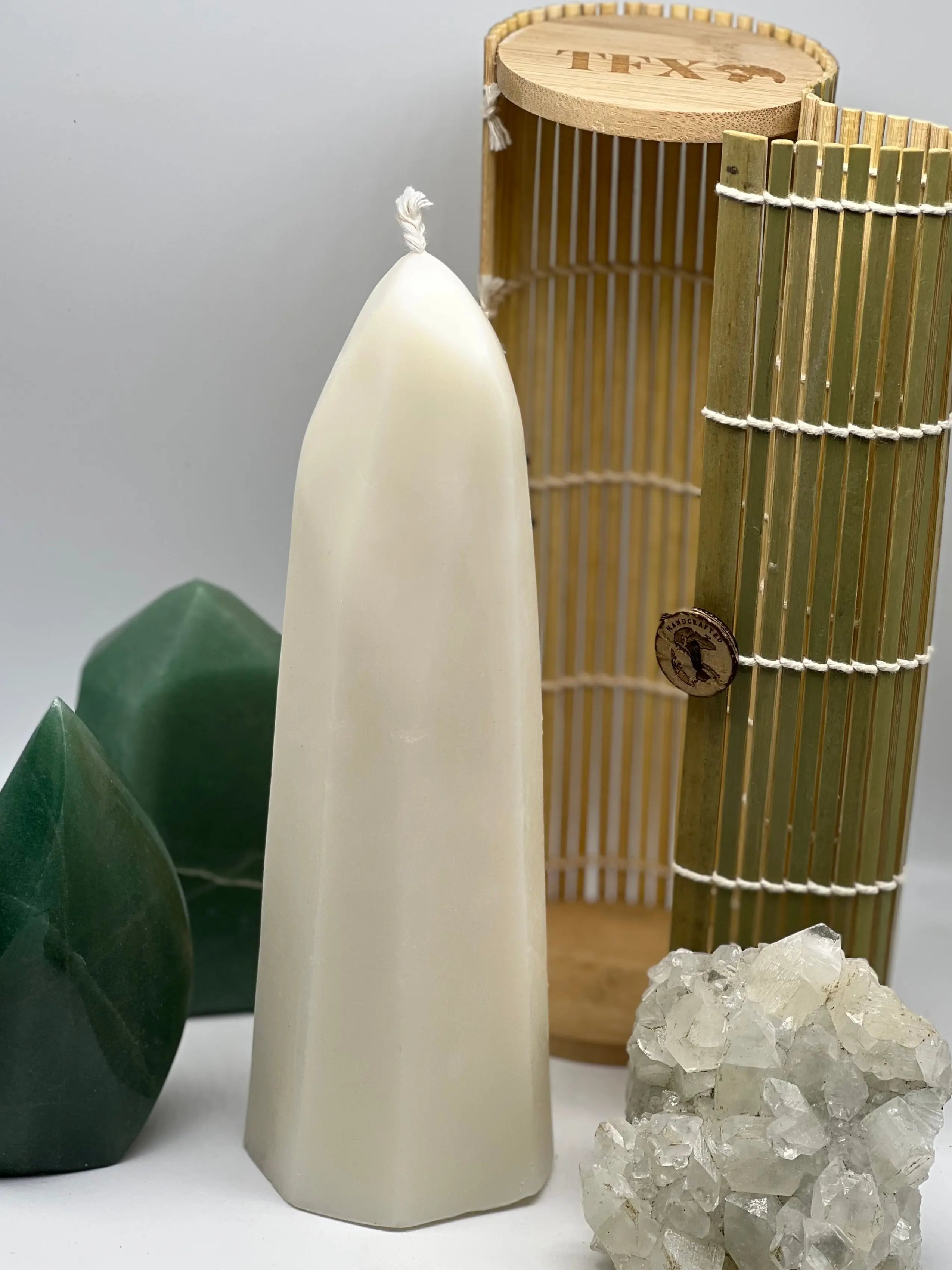 Jade Crystal Candle