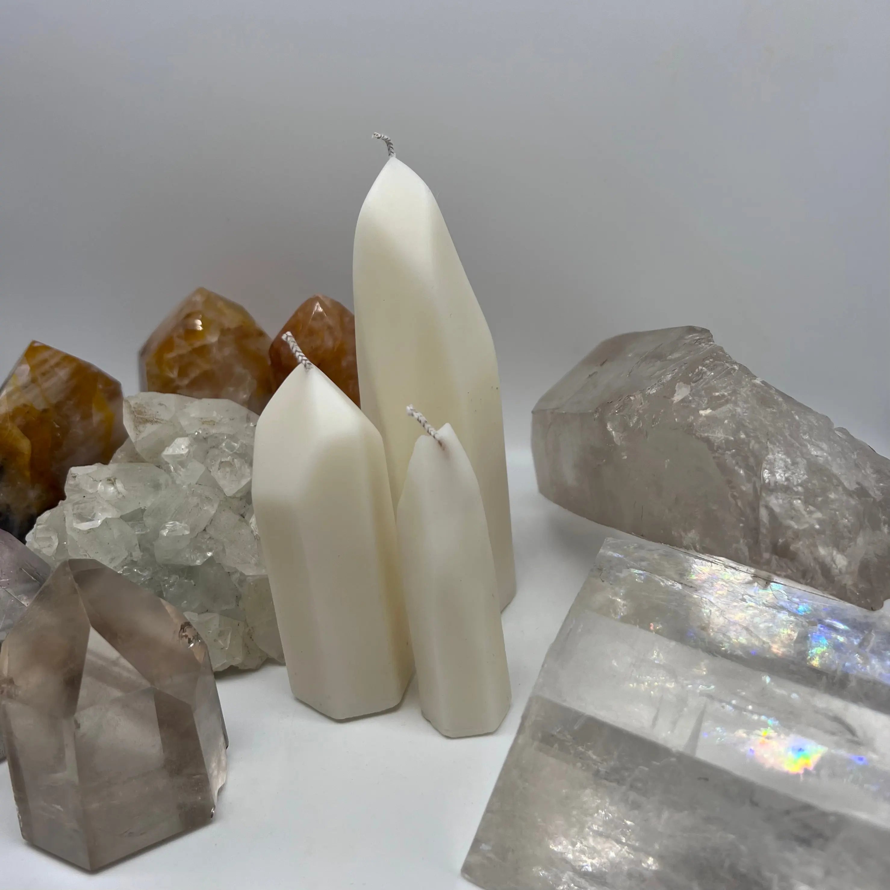 Pack Of 3 Rock Crystal Candle